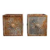 Pair of cast iron planters
