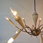 Lustre Stilnovo 12 arms brass Mid Century Modern 1950s