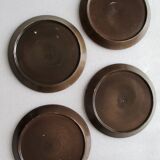 Set of 12 flat plates in niderviller glazed stoneware