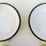 4 vintage enamel bowls