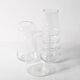 3 vases en verre transparent, Suède années 2000