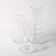 Set of 3 Small Clear Glass Designer Vases / Sweden / 2000s
