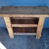 Old solid wood workbench furniture