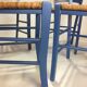 Lot of 4 decked blue chairs