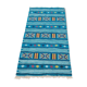 Traditional handmade multicolored blue carpet 210x110cm