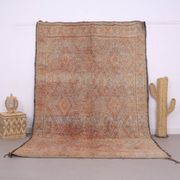 Peach Vintage Moroccan Rug 203 x 302 cm - Berber Wool Rug - Handmade Rug