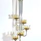 Chrome Murano Glass Chandelier