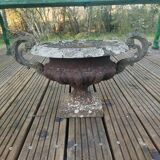 Old cast iron medicis planter vase