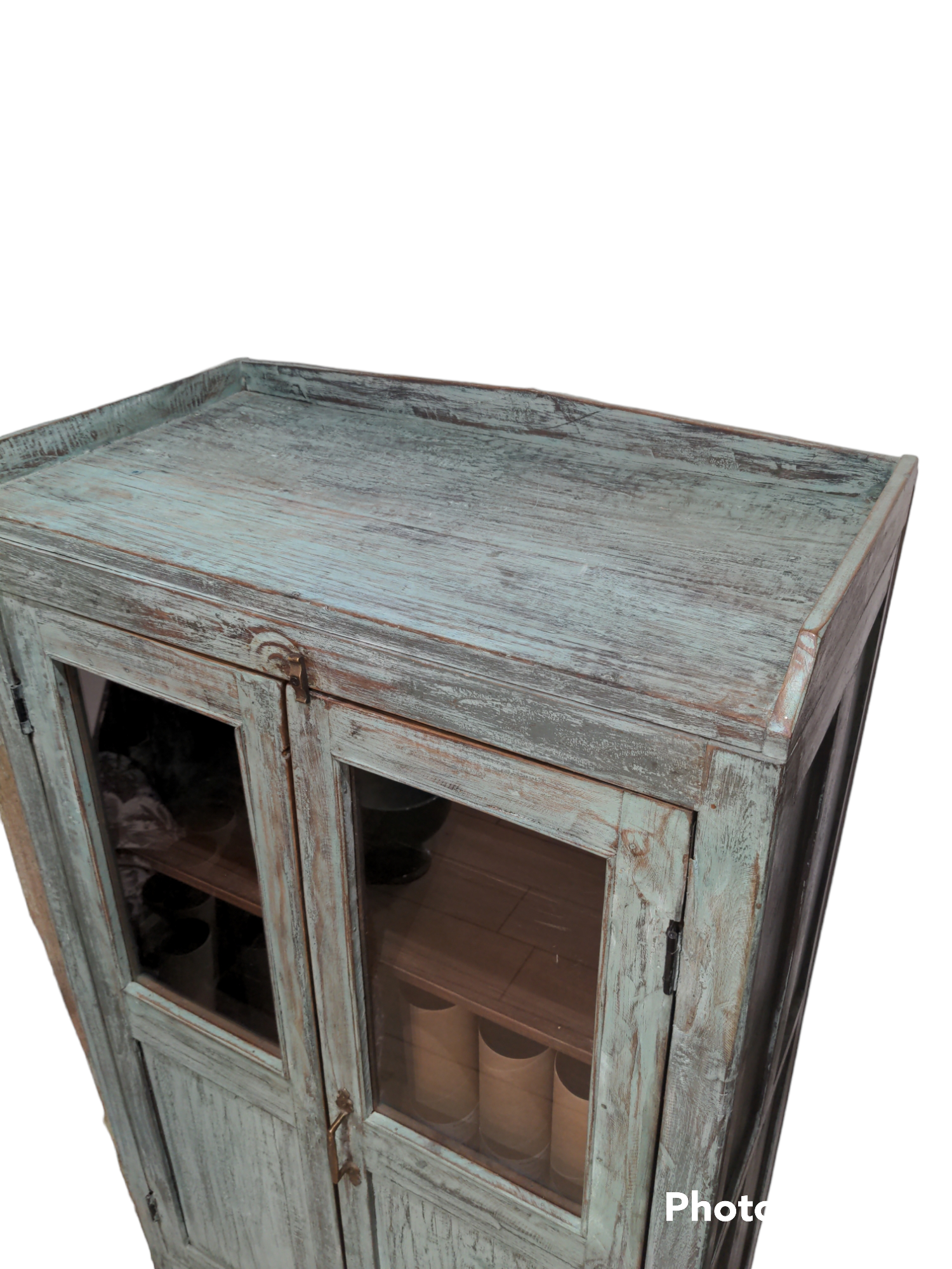 Teak curiosity cabinet