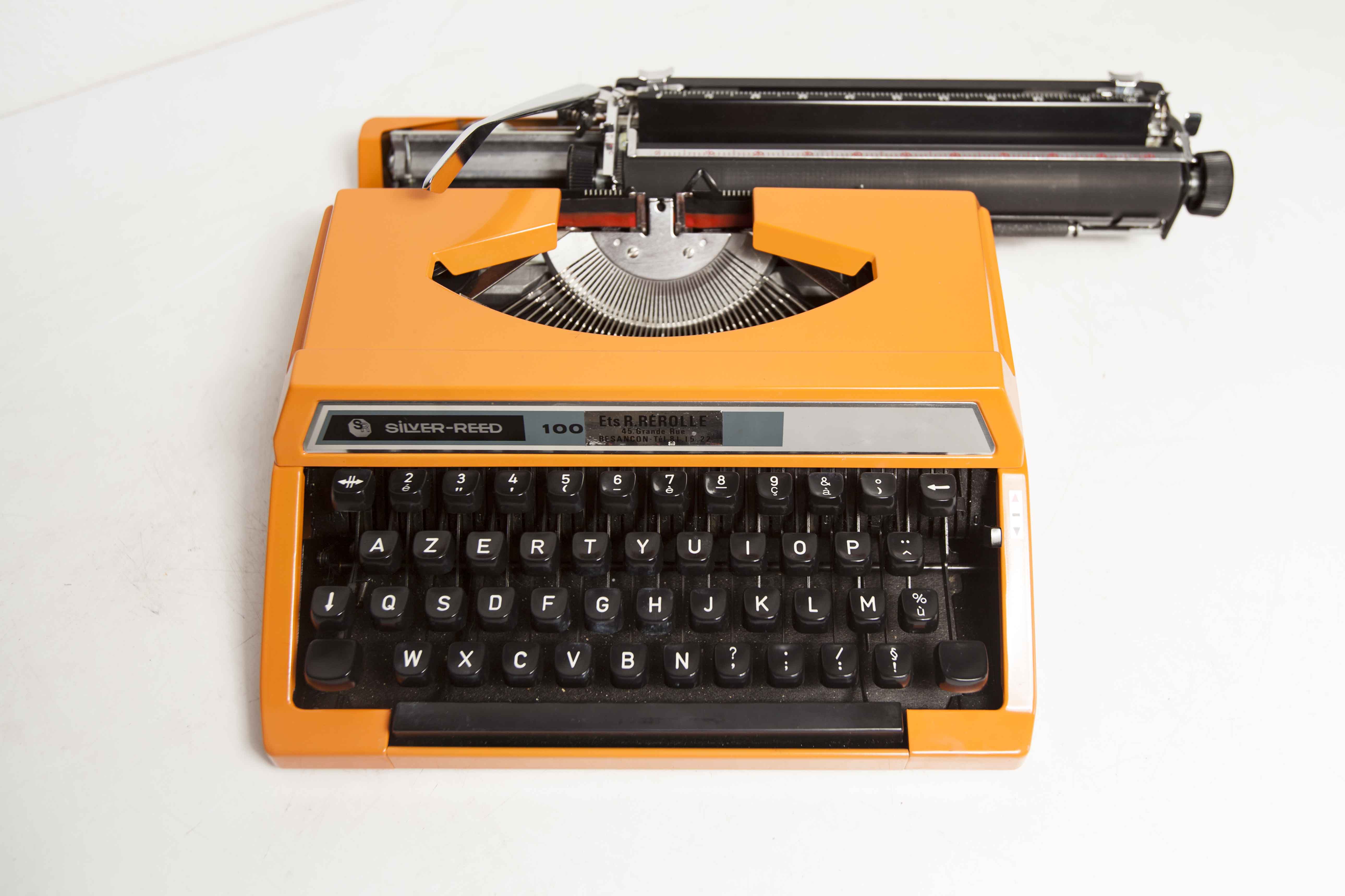 Revised Orange Silver Reed 100 Typewriter and New Ribbon 1977