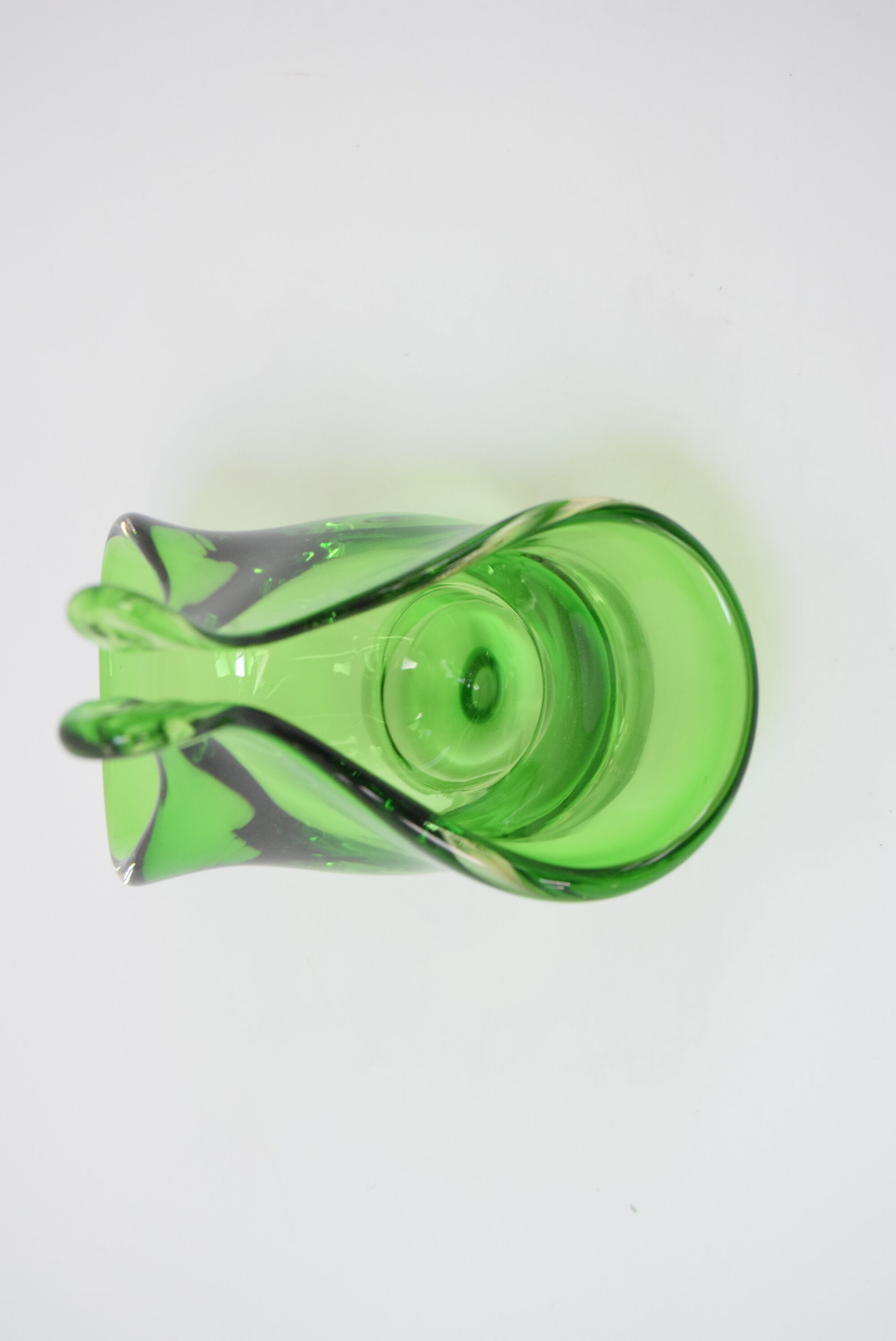 Art Glass Basket by Josef Hospodka for  Chribska Glassworks,1960's.