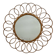 Round rattan mirror from the 1950s France