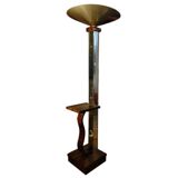 Large Art Deco Macassar Ebony Floor Lamp / Stand, circa 1930
