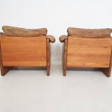 Mikael Laursen for A/S Mikael Laursen lounge chairs and ottman, Denmark 1970