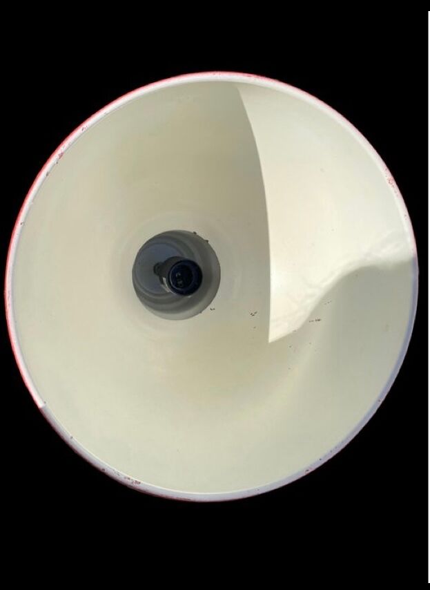 Hanging lamp industrial red