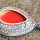 Coupelle en céramique vintage, de couleur rouge, forme originale et design