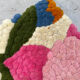 80s floral rug handmade tapitouf in pieces