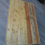 Coffee table with rustic wooden shelf