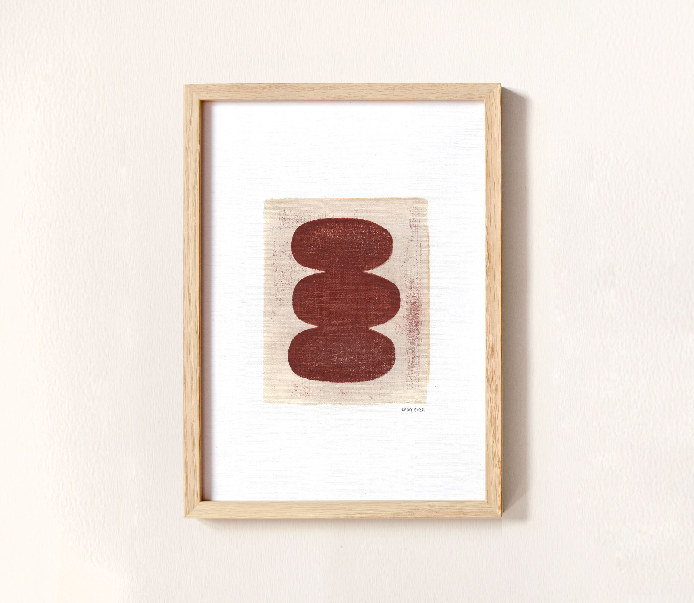 Duo of Paintings on paper • terracotta M601 and M598 • signed eawy