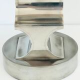 Vintage living room lamp pewter base, Italy 60s