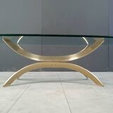 Vintage brass coffee table, 1970s