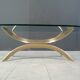 Vintage brass coffee table, 1970s
