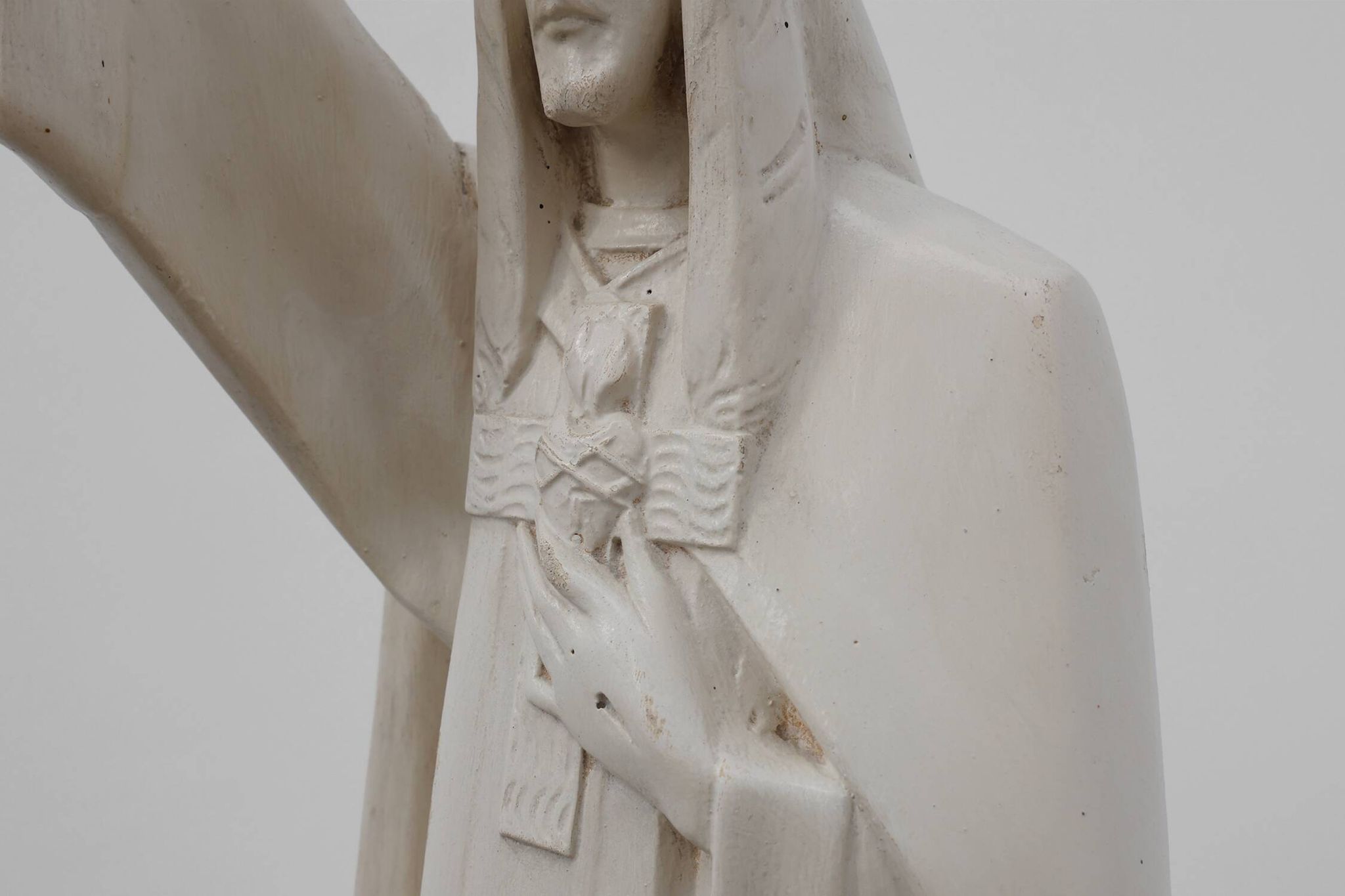 “Christ King in Our Home” Plaster Statue, Belgium, ca. 1920
