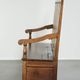 Antique English oak hall bench from the early 19th century with storage space