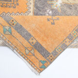 3x11 orange vintage runner rug, 88x341cm