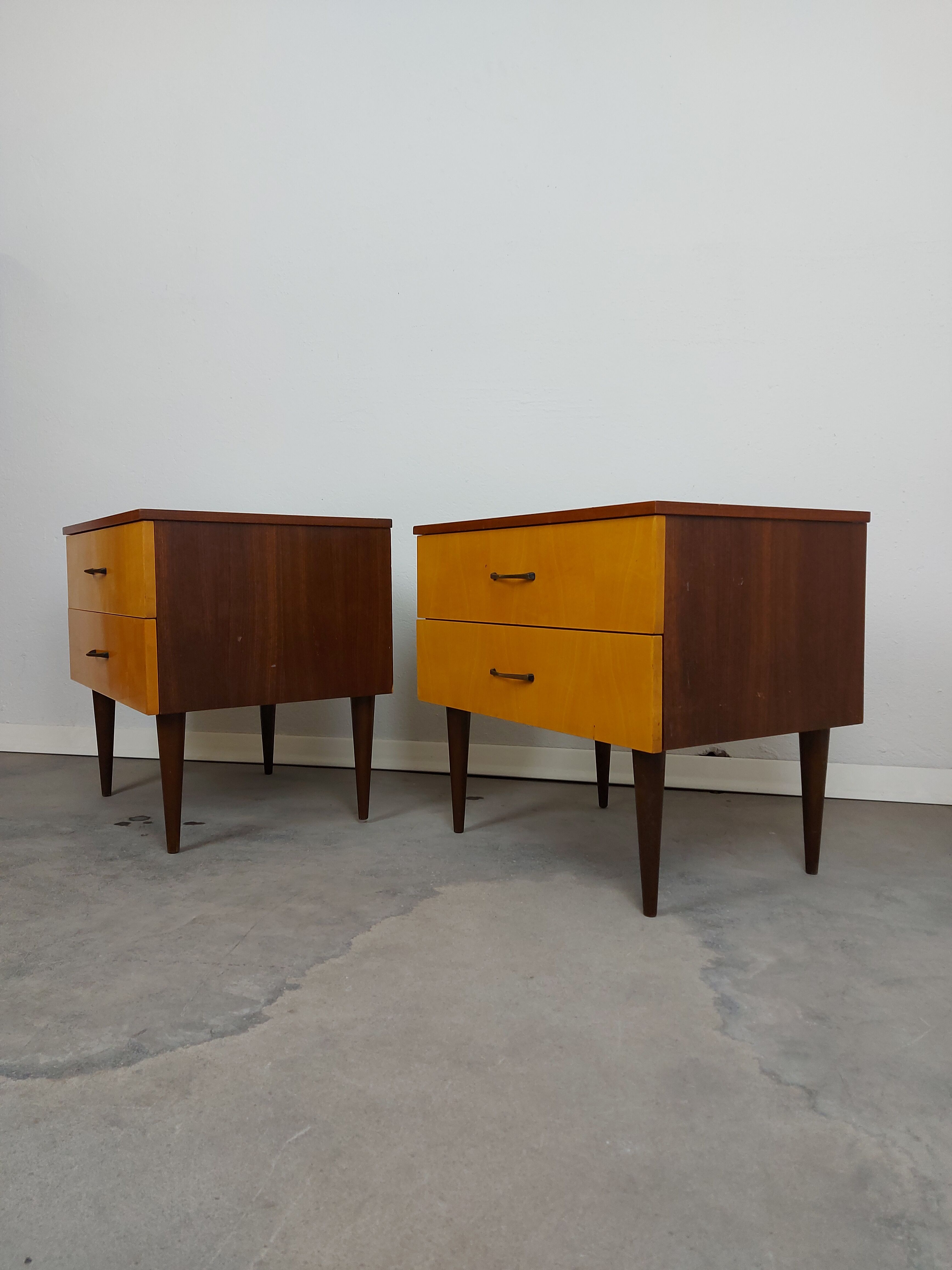 Bedside table/Nightstand, pair 1960s