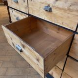 Ancien meuble de métier en bois 12 tiroirs