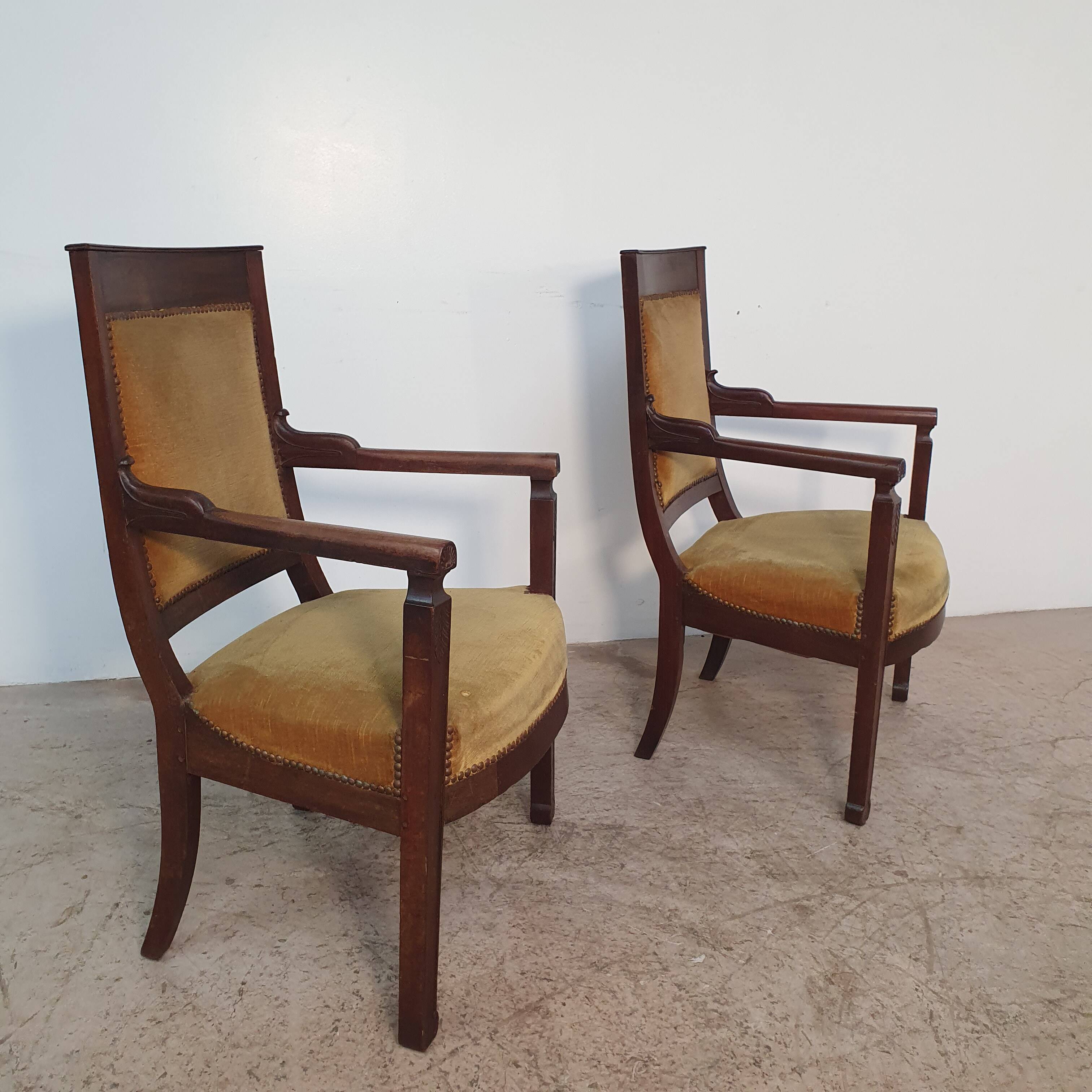 Pair of Empire period armchairs