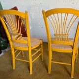 Duo of mulched Provencal chairs