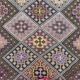 Vintage Turkish kilim 377x152 cm wool kelim rug large 2496
