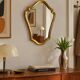 Vintage mirror 1960s Belgian rocaille style gilded wood - 61 x 49 cm