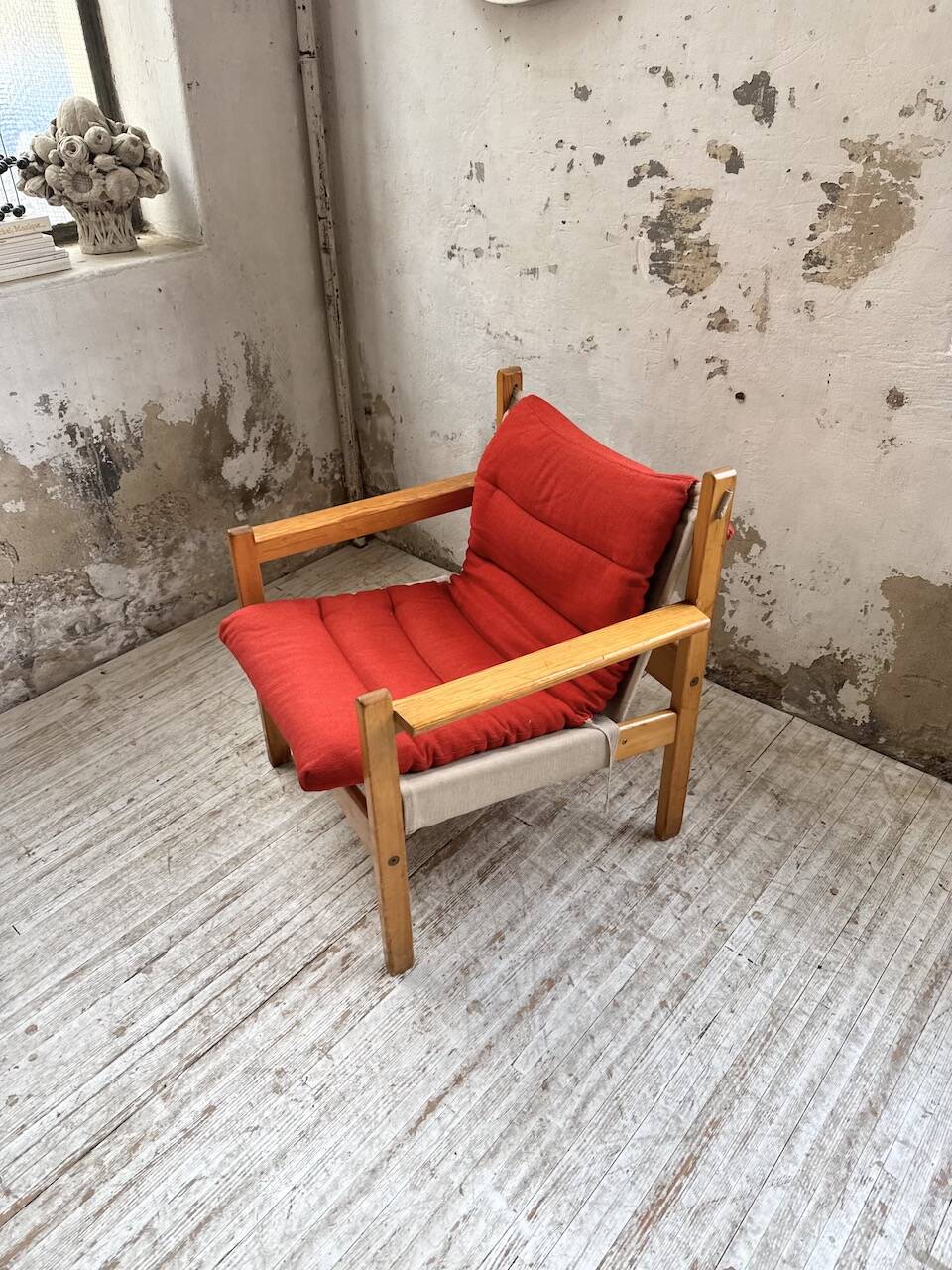 Safari chair in pine by Rold Rastad and Adolf Relling, 1960.