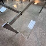 Poul Kjaerholm glass coffee table model PK61, Denmark 1960s