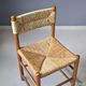 Wooden chair with rush seat and backrest, 1960s