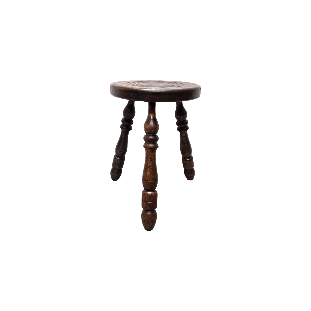 French Vintage Country Three Legged Stool, 1950/60s