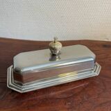 Silver-plated butter dish