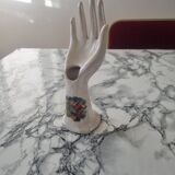 Iridescent white vintage bud vase