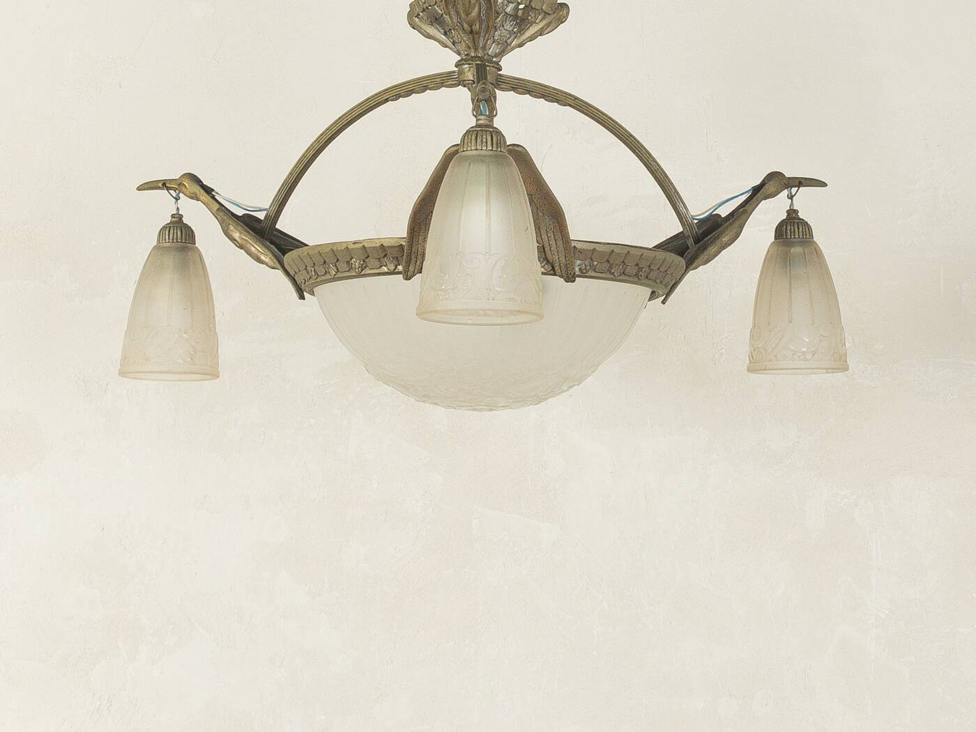 Lumière de plafond Art Déco des années 1920