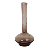 Vase soliflore verre bullé violet, Biot