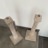 Stone candlesticks
