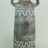 East german 1960s vase heissner keramik model v/32 relief pattern