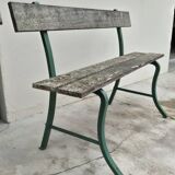 Old patinated garden bench 1950s
