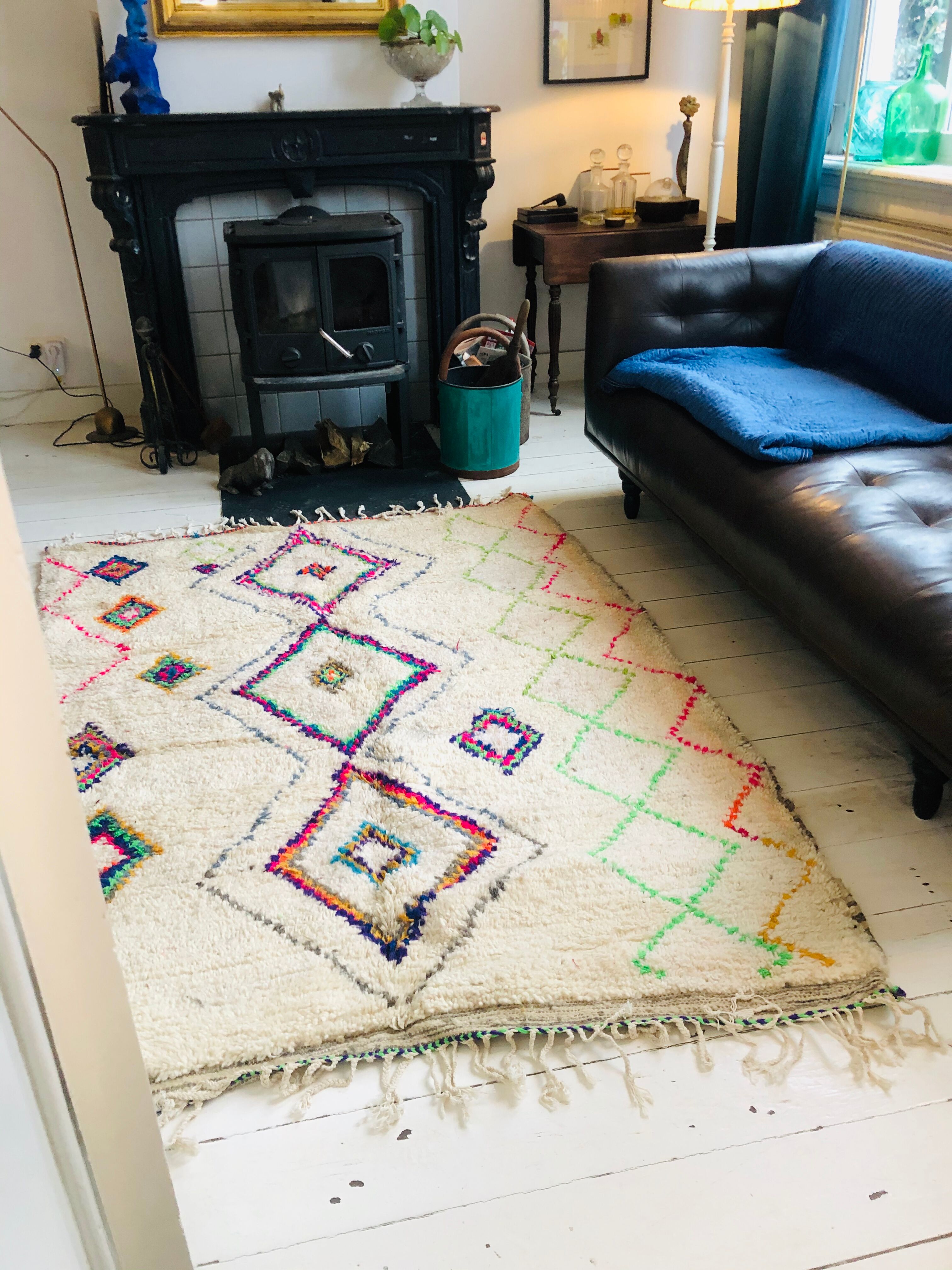 Vintage Berber rug from 1975-1980 225x150cm