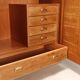 Vintage maple veneer wardrobe, design, Italy, 1950s