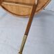 Italian round table with tapered brass leg ends, 1950s