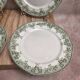 Beautiful set of 4 antique ironstone plates from Saint-Amand and Hamages, Estival model.